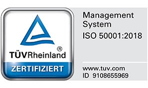 ISO 50001 Logo der Zertifizierung ISO 50001