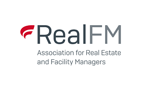 Real FM Logo Logo der Association for Real Estate and Facility Managers Real FM