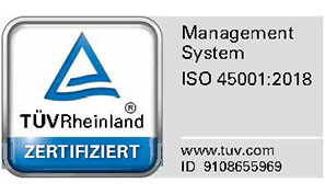 ISO 45001 Logo der Zertifizierung ISO 45001