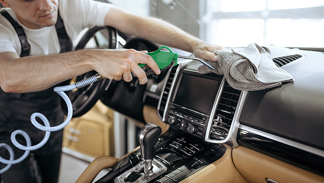 Picture of a car cleaning